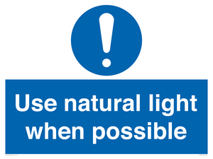 Use natural light when possible